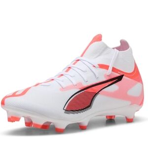 Puma Women's White and Pink Athletic Cleats